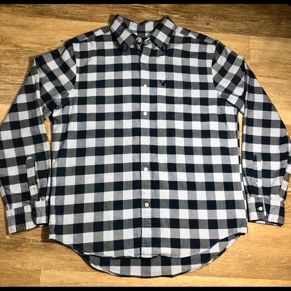 American Eagle Navy & Blue Flannel